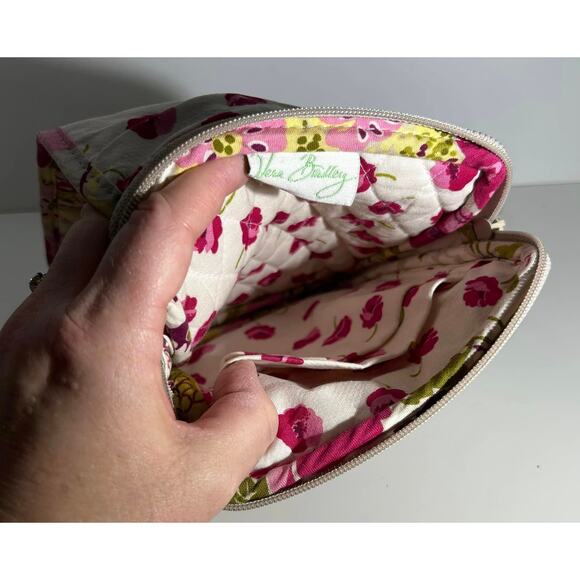 Vera Bradley MAKE ME BLUSH Mini Hipster Crossbody Handbag Quilted Ivory Floral - Picture 7 of 7